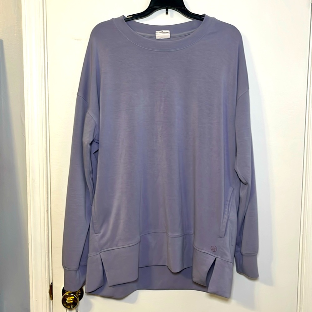 SAGE Lavender Women's Scuba Cozy Sweatshirt XL